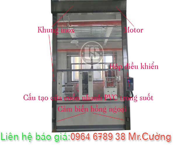 Cửa cuốn nhanh trong suốt